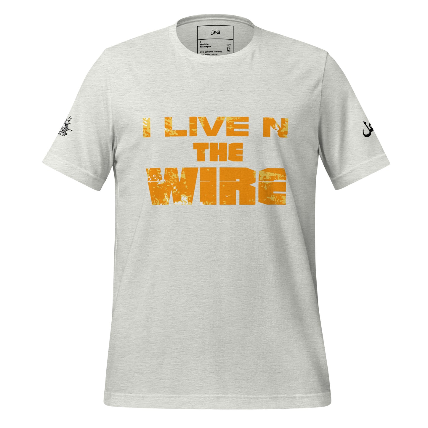 I LIVE N THE WIRE - orange